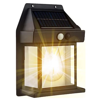 Solar exterior de Iluminação Lâmpada Impermeável Sensor de Humano Lâmpada de Parede para o Quintal de Casa Porta Parede