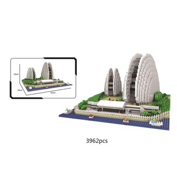 China Famosa Arquitetura Moderna Micro Diamante De Blocos De Construção De Zhuhai Grande Teatro De Tijolo Assmeble Modelo De Brinquedo Nanobricks Para Presentes