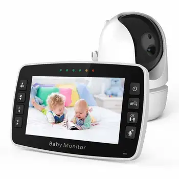 4.3 Polegadas Tela IPS sem Fio PTZ Interfone Monitor do Bebê Display de Temperatura Babá Cam de Longa Distância Baby Sitter Câmara