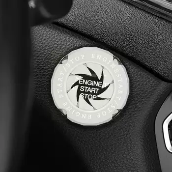 Universal-botão Iniciar Anel de Moto Tampa de Ignição do Carro Onekey Parar I8m5 Acessórios Botão Decoração Cobrir S B6s7