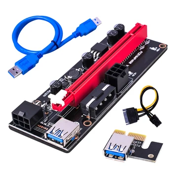 Ver 009S USB 3.0 PCI-e Riser PCIe PCI Express 1X a 16X Adaptador de extensão do Cartão