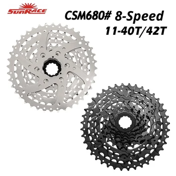 SunRace CSM680 Bicicleta 8 Velocidade do Volante Cassete 11-40T/42T Grande Proporção Cassete de Estrada de Montanha Bicicletas de roda Livre para Shimano/SARM