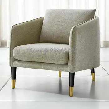 Sofá com encosto da cadeira Nórdicos moderno e minimalista tigre cadeira de sala de estar de cadeira de tecido designer de cadeira de descanso