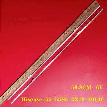 Kit 2pcs de Retroiluminação LED strip Para HZ55U7A Hisense-55-55S5-2X72-4014C_9S4P LT-1187231 02180707C