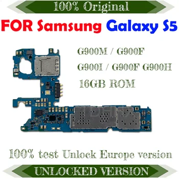 UE Versão para Samsung Galaxy S5 G900F placa-Mãe com Chips,Original, Desbloqueado para Samsung S5 G900I G900F G900H placa-mãe