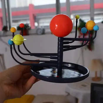 Suporte de Montagem do Planetário Criança Crianças Projeto de Ciências Plástico do Presente Astronomia 9 Planetas DIY Brinquedos Sistema Solar Modelo