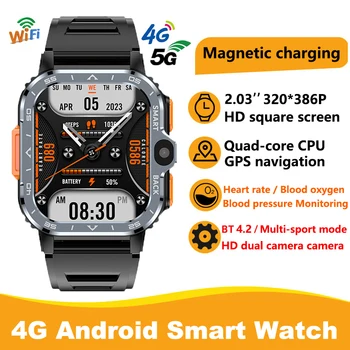 4G novo GPS PGD ASSISTIR Android Smart Watch Homens HD, Câmera Dupla 128G Memória SOS Emergência de Marcação sem Fio wi-FI Acesso à Internet Rápida