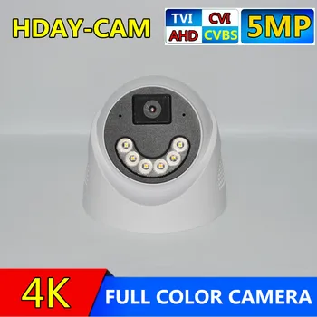 CFTV Visão Noturna da Câmera Dome para a Home do Vídeo de Cor Completa AHD Interior, Matriz Luminoso do DIODO emissor de, Digital, 1080P, 2MP, 5.0 MP, 24h, H. 265
