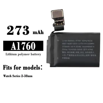 A1760 273mAh Original Interna, Bateria de Relógio Para o Iphone da Apple Assistir Série 2-38mm Relógio de Alta Qualidade Built-in mais Recente Baterias