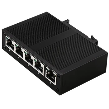 5 Porta 100Mbps Switch de Rede Ethernet Industrial de Grau Comutador não gerenciado de Trilho Tipo de Rede Industrial Divisor