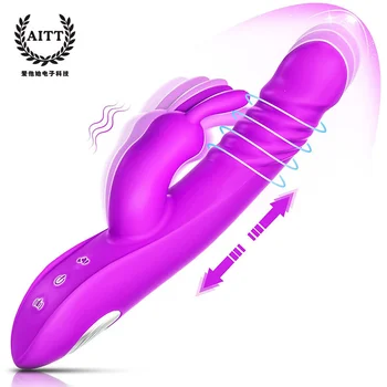 Mulheres Masturbação Produtos de Pulso Telescópica Vibração Canhão Máquina de Aquecimento AV Brinquedos Sexuais G Massagem do Clitóris