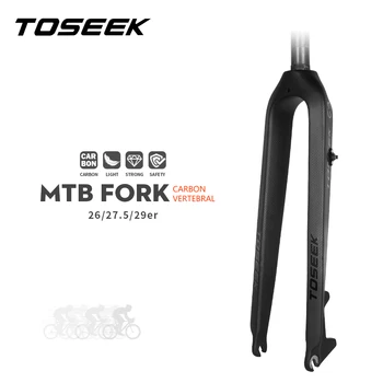 TOSEEK MTB Garfo Cheio de Fibra de Carbono, Bicicleta da suspensão Dianteira 26/27.5/29
