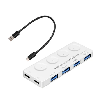 83XC Hub USB , 4-Port USB Hub de Dados de Divisor com Um para recarga Inteligente Po