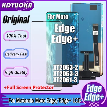 Original Para Motorola Moto Borda XT2063-3 LCD Digitador da Tela de Toque Para Moto Borda de+ XT2061-3 Borda Plus +Protetor de Tela