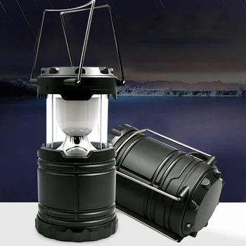 Tenda portátil Lâmpada LED de Bateria da Lanterna Telescópica Tocha Lâmpada de Acampamento Waterproof a Luz de Emergência Alimentado Por 3*AA Bateria Seca