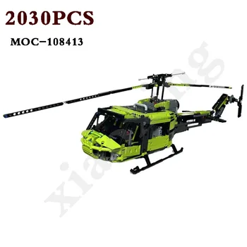 MOC-108413 42115 Bell UH-1 Helicóptero Lutador de Blocos de Construção 2030PCS Crianças Blocos de Construção de Brinquedos Presentes de Natal de Presentes de Aniversário