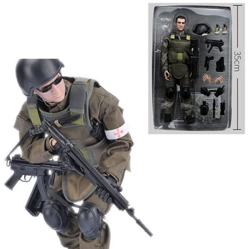 1/6 Soldados das Forças Especiais BJD Militar Equipe da SWAT Homem do Exército Boneca Colecionável com Armas Ação Brinquedo Figura Conjunto para Menino