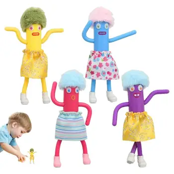 Figura De Ação Bonecas Para Meninos De 4 Peças De Dança Do Personagem De Banda Desenhada De Salsicha Ação Do Homem A Figura De Brinquedo, Jogo Para Crianças Decoração