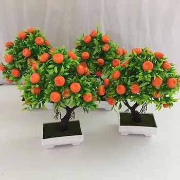 23 de Frutas Artificial de Laranja Árvore Decorativa Non-fading Plástico Falso Simulação de um vaso de Planta Bonsai de Romã Peitoril da Janela Decoração