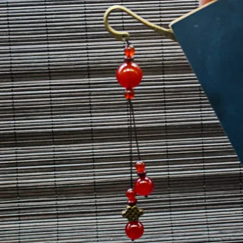 O estilo chinês de metal ficha de estudante papelaria dom criativo ágata para enviar presentes do professor de antiguidades