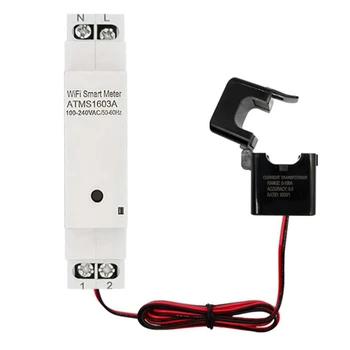 Wi-fi Medidor de Energia Com Transformador de Corrente Sensor de Prendedor de Consumo de Energia do Monitor de 110V 240V