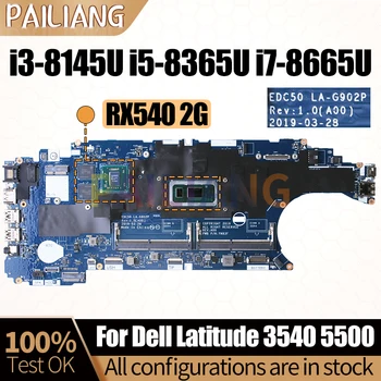 Para Dell Latitude 3540 5500 Notebook placa principal do computador Portátil LA-G902P 08K4FK 0VM2Y4 i7-8665U i7-8565U RX540 2G de placa-Mãe Completo Testado