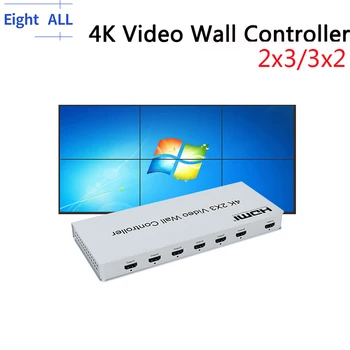 4k HDMI TV de Parede de Vídeo Controlador de 2x3 2x2 2x1 1x2 3x2 Extração de Áudio lcd 6 Tela de Parede de Vídeo de Costura Processador de TV Splicer Caixa