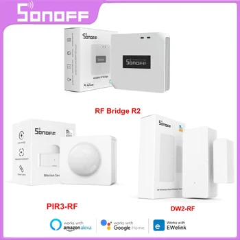 SONOFF RF Ponte R2 RF 433MHz sem Fio Wi-Fi Gateway de Cena Inteligente de Segurança de Casa de Apoio DW2-RF PIR3-RF Sensor via eWeLink Alexa