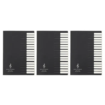 3X de Cinco Linhas, Notas de Música Portátil de Música Guia Pessoal de Pauta Notebook