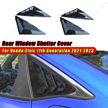 Para Honda Civic 11ª Geração da Janela Traseira do Obturador Tampa Adesivo Lado da Janela de Ventilação Grade do Corpo do ABS Kit de Ajuste de 2021 2022 2023