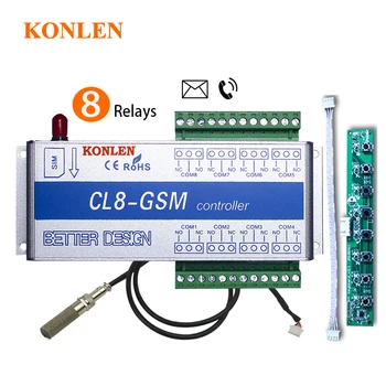 8 Relé GSM Controlador Inteligente de eletrodomésticos CL8-GSM Interruptor de Controle Remoto SMS Sensor de Temperatura porta Porta de Bloqueio de Abertura