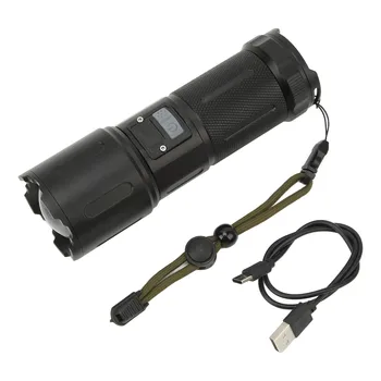 Lanterna de bolso Impermeável Liga de Alumínio Suporte de Saída de USB Zoomable 5-Mudanças Lanterna Super Brilhante para andar de Bicicleta