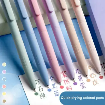 6Pcs Prática Caneta hidrográfica ponta Fina de Escrita Suave 0,5 mm de Desenho para Colorir Marcação Pastel Caneta de Gel