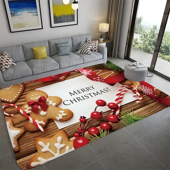 Natal decorativo da árvore de Natal gingerbread presente tapete quarto, sala de estar, casa de banho, varanda restaurante chão, tapete, tapetes,