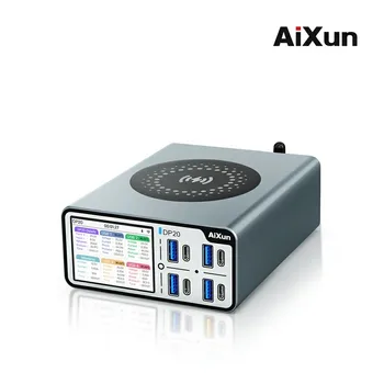 Aixun DP20 de Alta Potência de Comutação do modo de Fornecimento de Energia De 2,4 Polegadas IPS tela HD com Fio/Wireles de Carregamento da área de Trabalho Inteligente de Carregamento Rápido da ferramenta