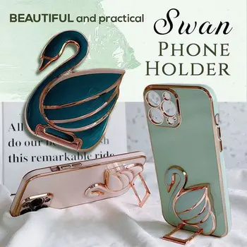 Swan Anel de Dedo Smartphone Celular Titular do Telefone Móvel Suporte Para o iPhone, Telefone celular Acessórios