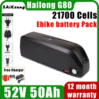 21700 Ebike Batterij 52V 20ah 30ah 35ah 40ah 50ah Hailong Downtube Elektrische Fiets Batteriapack Voor Bafang Bateria 350W-2000W