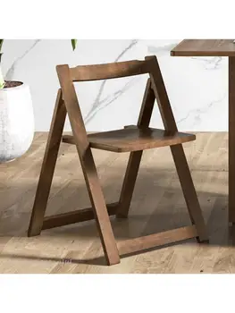 Importado todos de madeira maciça dobráveis cadeiras de jantar simples mobília de sala de jantar simples e pequenos domésticos, de lazer, encosto de cadeiras de