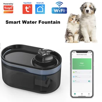Tuya Smart Pet Fonte De Água Wi-Fi Sem Fios De Água, Alimentador Automático De Água Pet Alimentador De App De Controle Remoto