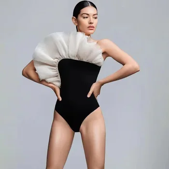 2023 Novo Maiô Biquíni Mulheres 3D Flor trajes de Banho Vintage Férias Designers Monokini maiô Praia Verão