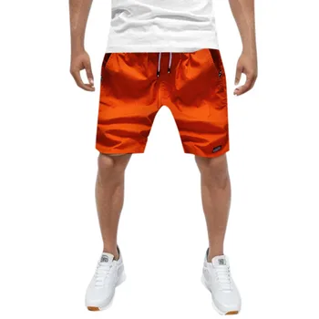 Carga de Mens Shorts com Bolsos de Verão, Moda de Rua, de Praia, Shorts de Cordão Elástico na Cintura Exterior Shorts Cortada Calças Calças