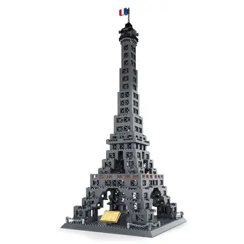 5217 Mundo da Arquitetura do Modelo de Construção de Blocos de Paris, a Torre Eiffel Diamante Micro Construção 1002pcs Tijolos DIY Brinquedos de Presente