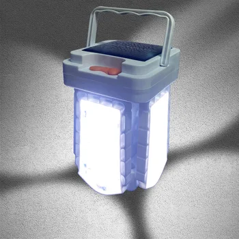 Solar Dobrável Acampamento Lanterna Recarregável USB Exterior Lâmpada de Emergência 3 Modos de Trabalho Portátil de Luz Pendurado Tenda do Bulbo Para a Pesca