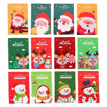 10Pcs de Natal Pequena Cadernos de Bolso Blocos de notas Mini-Notebooks Pequeno painel de Escrita para a Criança Menina Estudante Menino de Presente de Natal
