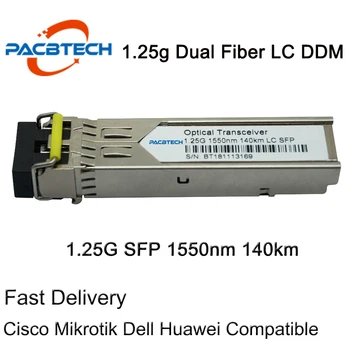 1,25 G de 140 km Transceptor SFP Módulo 1000BASE Monomodo LC DDM Para o Cisco/Mikrotik Interruptor da Fibra do Módulo SFP Módulo Switch