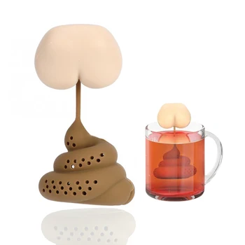 Dolce Moda Reutilizável De Silicone Infusor De Chá Criativo, Engraçado Chá De Ervas Saco De Filtro De Café Difusor Coador De Chá Acessórios Gadget