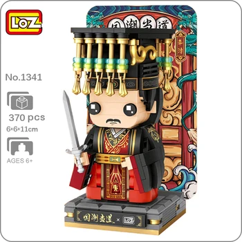 LOZ 1341 Dinastia Tang Imperador Li Zhi Coroa de Rei Espada Boneca da Base de dados de Modelo de Mini Blocos de Tijolos de Construção de Brinquedo Para as Crianças do Presente Sem Caixa