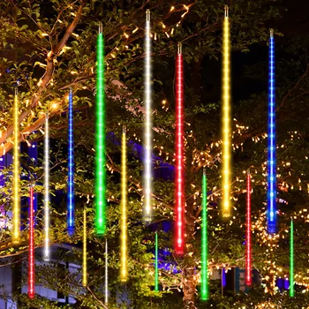 1/2/3/4 Pcs chuva de Meteoros da corda LED Luzes de Rua Garland Decoração da Árvore de Natal ao ar livre do Ano Novo de Conto de Fadas as Luzes do Jardim