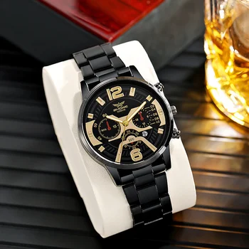 Quartzo Relógios De Homens de Aço Banda de Moda Simples de Moda Casual de Negócios Versátil dos Homens Relógios de Quartzo