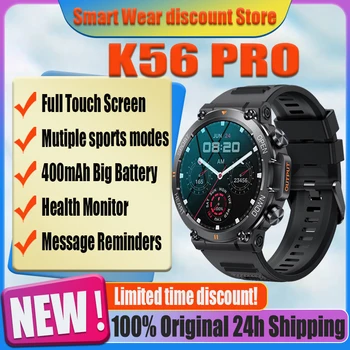 K56 PRO Smart Watch 1.39 Polegadas HD BluetoothCall Homens Esportes Fitness Tracker Monitor Cardíaco 400mAh Smartwatch Para XIAOMI Android IOS